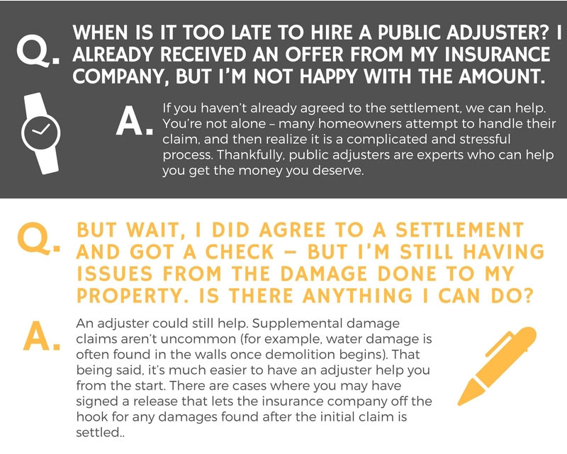 When is it too late to hire a Public Adjuster ? Brought to you by Sabel Adjusters